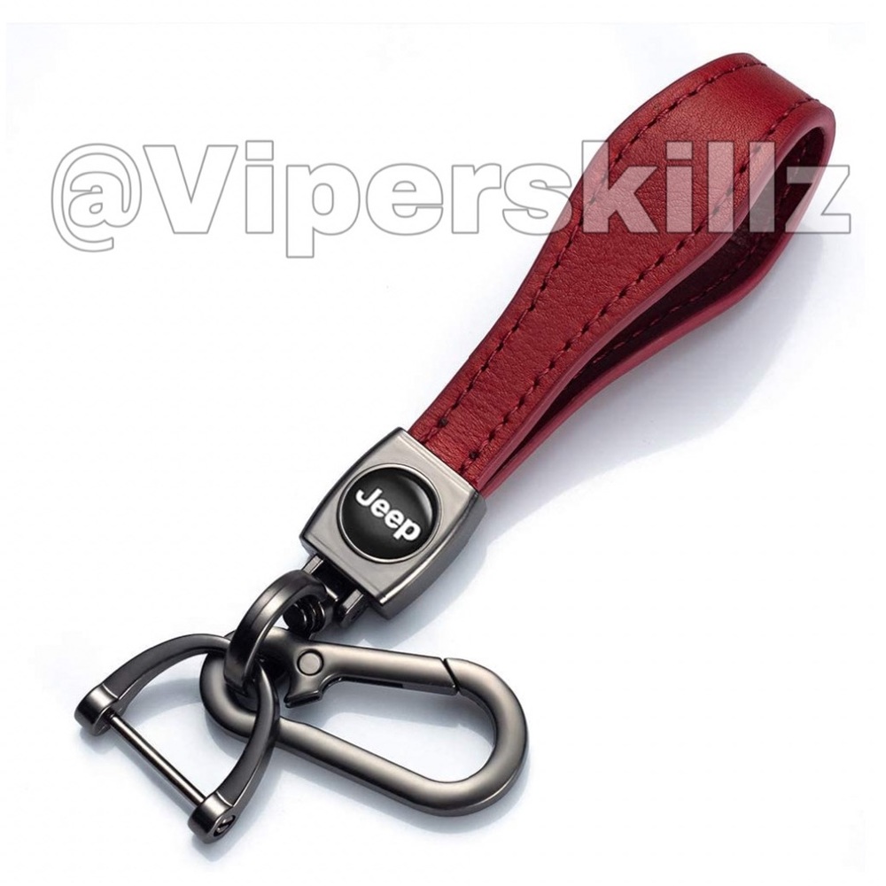 Jeep Leather Car Keychain New